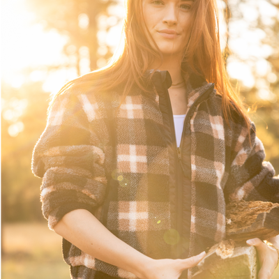 Women's Cropped Fleece Jacket (Kettle)