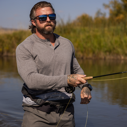 BP Premium Basic Henley (Heather Grey)