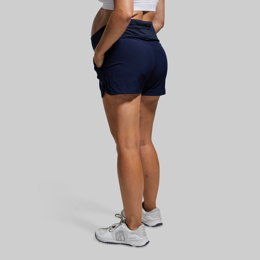 navy blue maternity shorts
