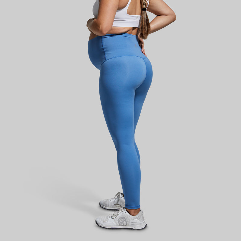 Women's Blue Workout Leggings for Pregnancy – bornprimitive canada