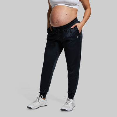 Maternity Rest Day Athleisure Jogger (Black)