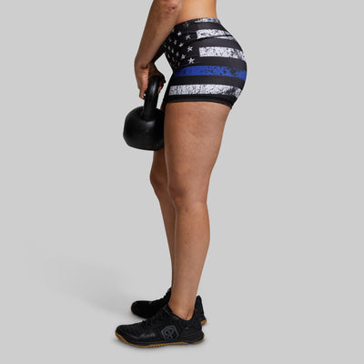 Double Take Booty Short (Thin Blue Line)