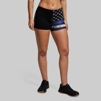 Double Take Booty Short (Thin Blue Line)