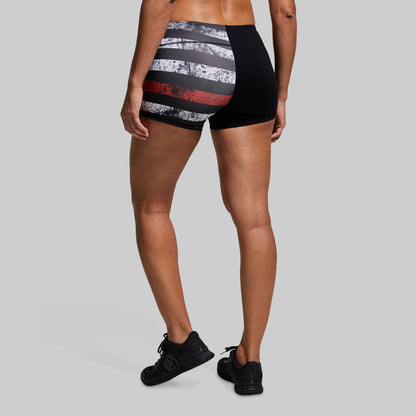Double Take Original Booty Short (Thin Red Line)