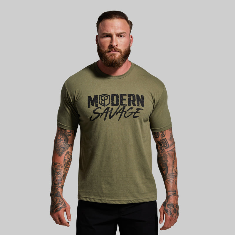 Modern Savage T-Shirt (Military Green)