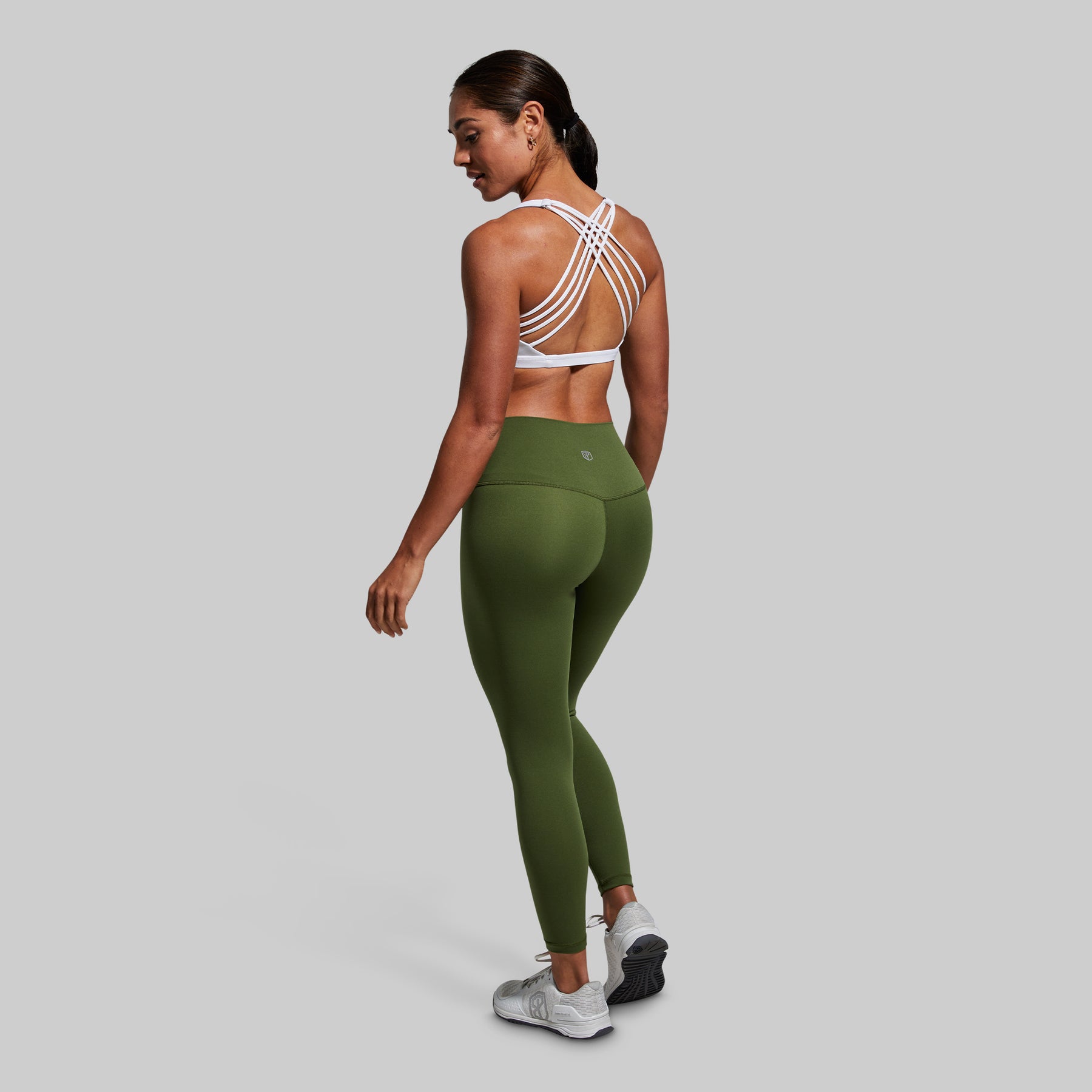 Forest Green Crossover Leggings with Pockets – 2 Inspire Nutrition