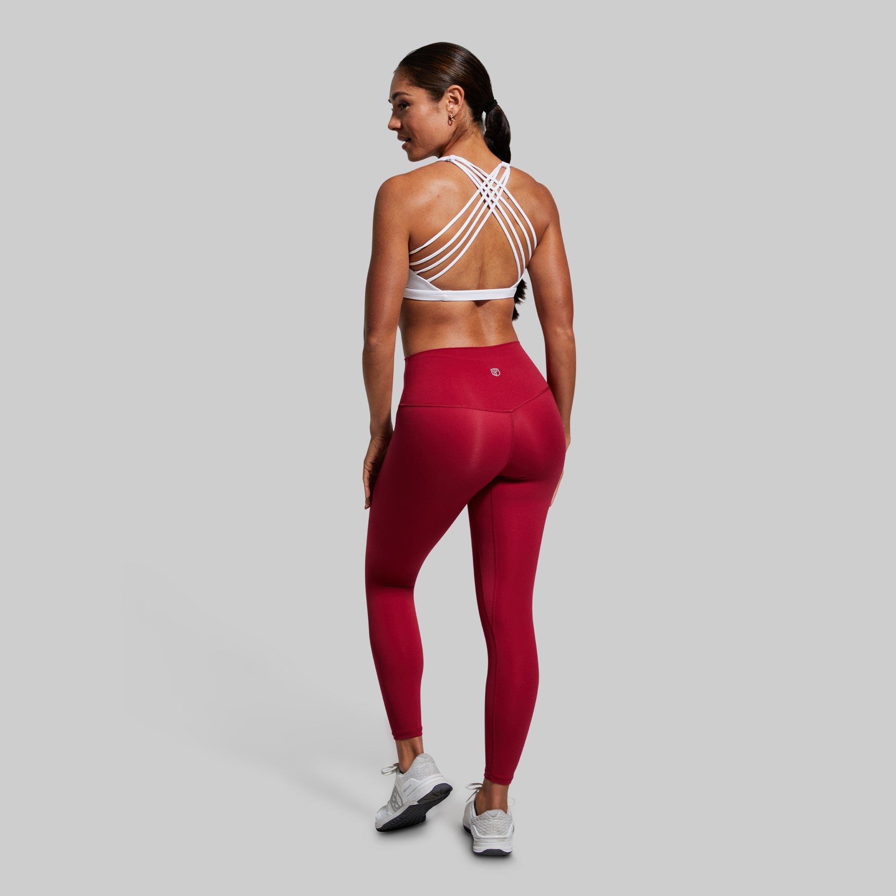 Women′ S Simplicity MID-Rise Sports Yoga Leggings/Pants Cranberry