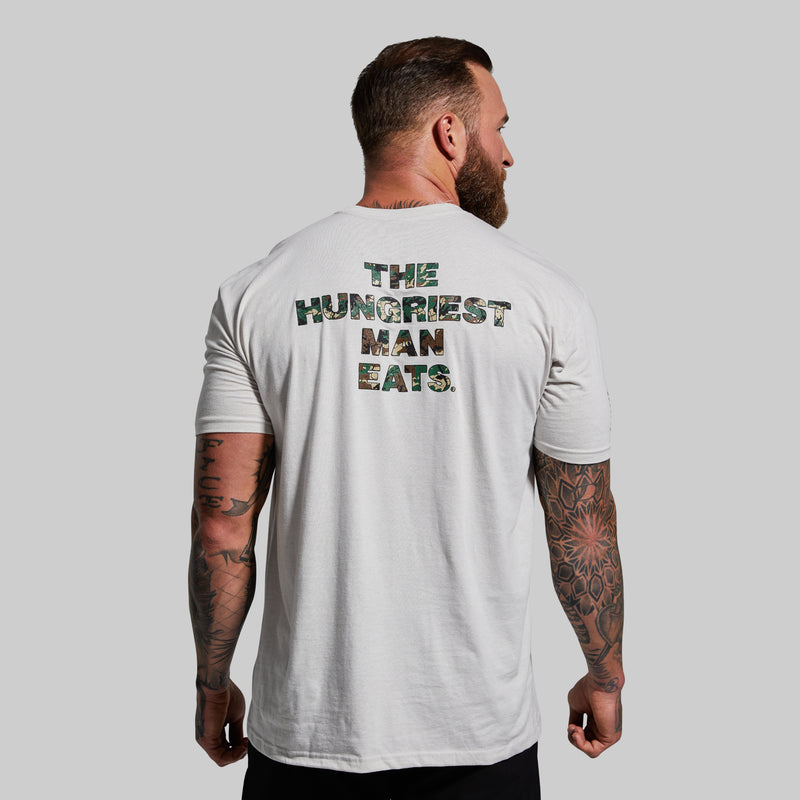 Hungriest Man Eats T-Shirt 2.0 (Woodland-Sand)