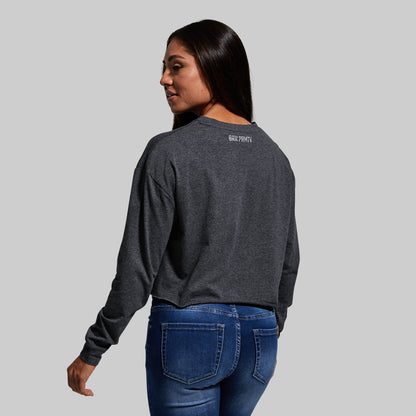 Training Crop Long Sleeve (Dark Heather Grey)