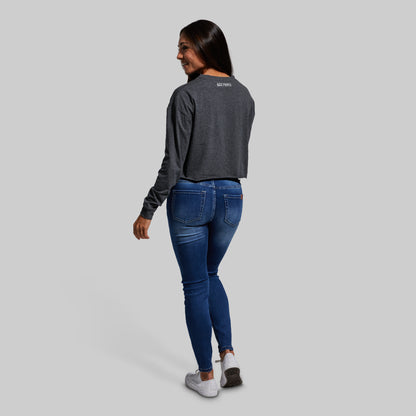 Training Crop Long Sleeve (Dark Heather Grey)