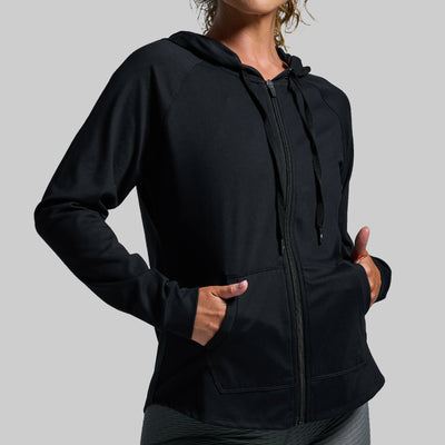 Weekender Zip Up Hoodie (Black)