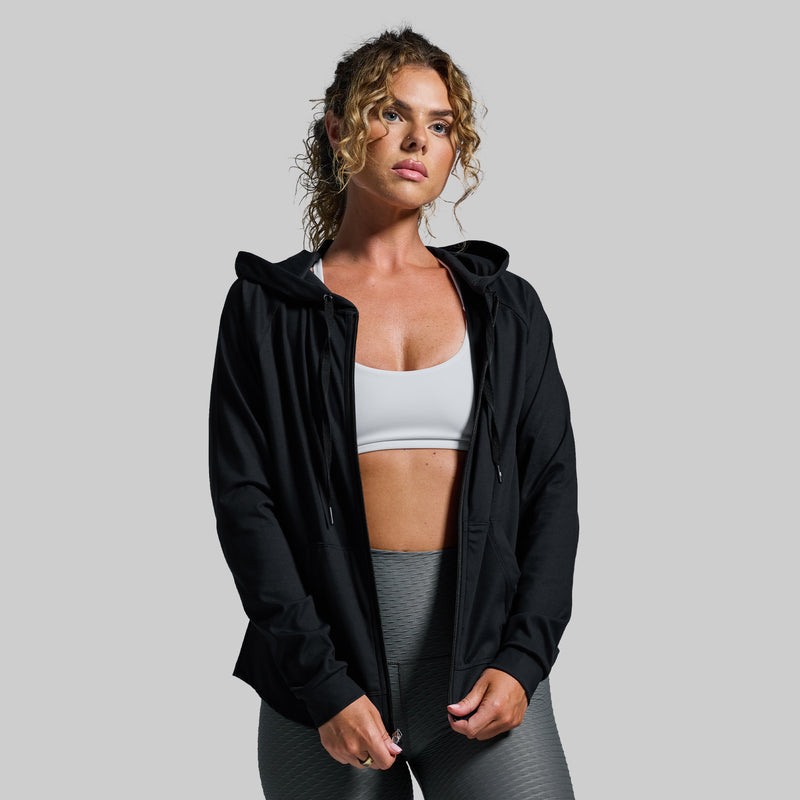 Weekender Zip Up Hoodie (Black)