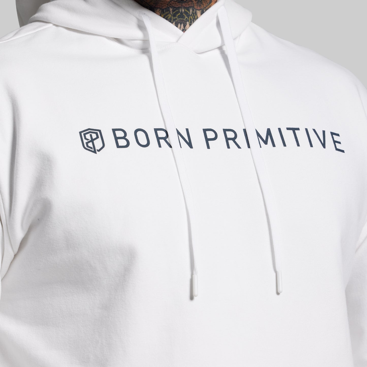 BP Classic Men's Unmatched Hoodie (White)