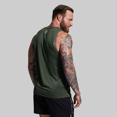 Athleisure Pocket Tank (Tactical Green-Ash)