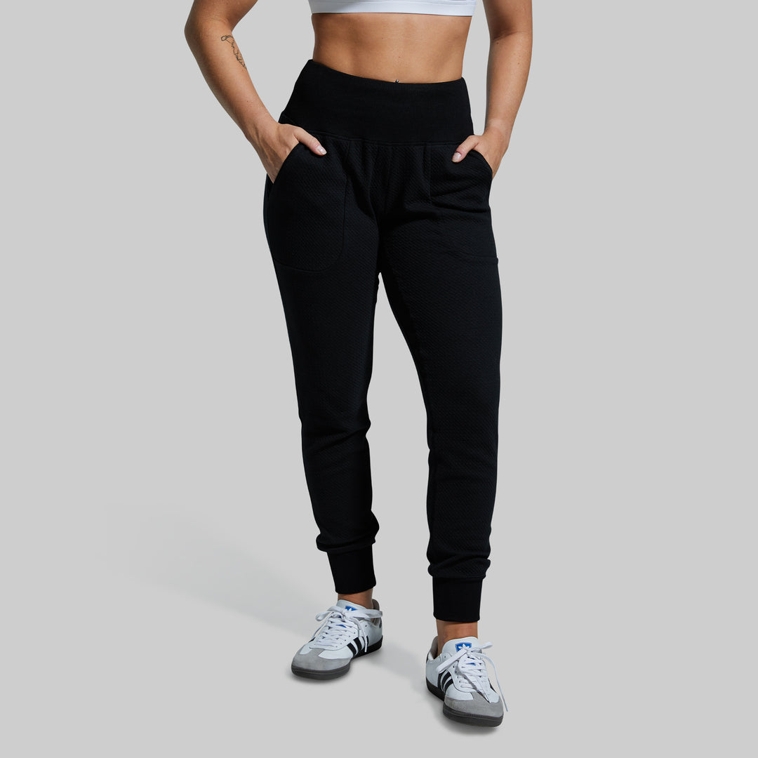 Black Joggers with Pockets | Ladies Black Sweatpants – Born