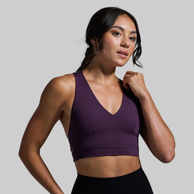 Double Cross Sports Bra (Plum)