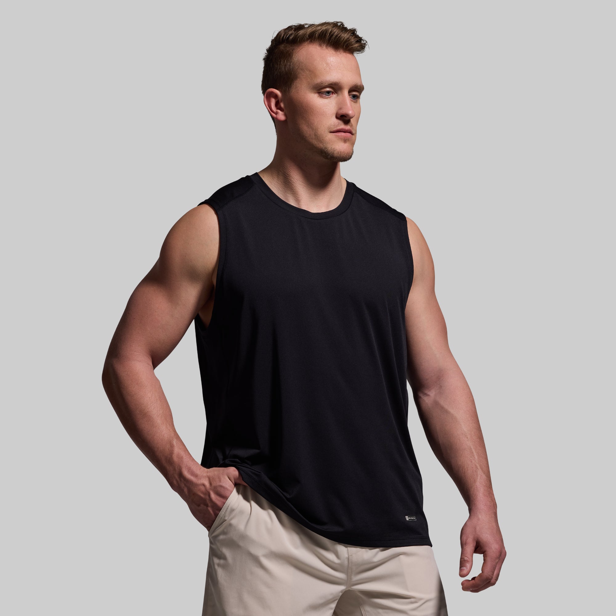 Black Muscle Tank - Men's | Black Workout Tank Top – Born Primitive