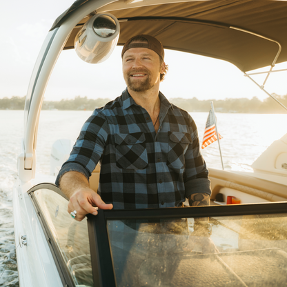 Woodsman Stretchy Flannel (Midnight Check)