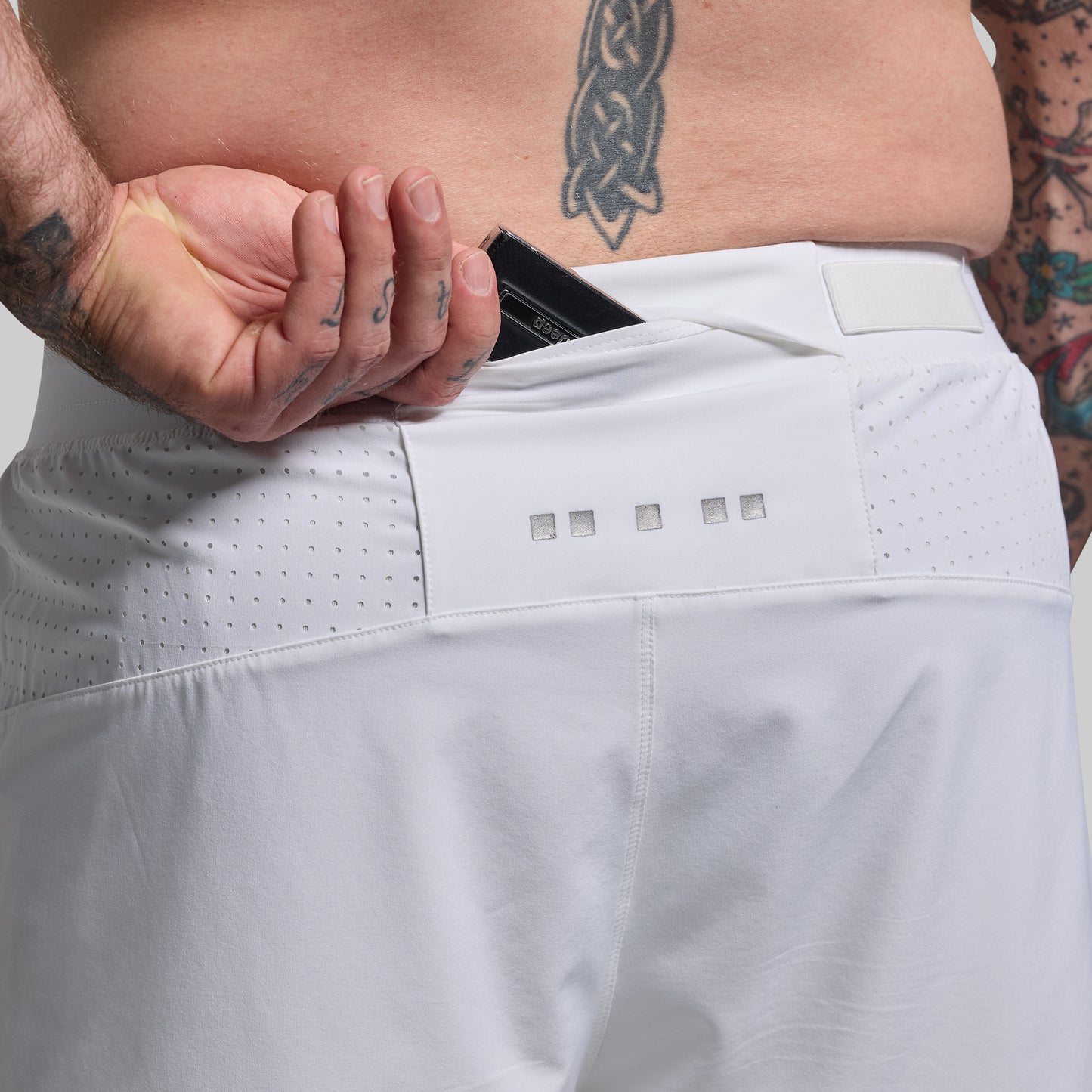 Men's Endurance Short w/ Compression (White)