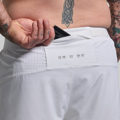 Men's Endurance Short w/ Compression (White)