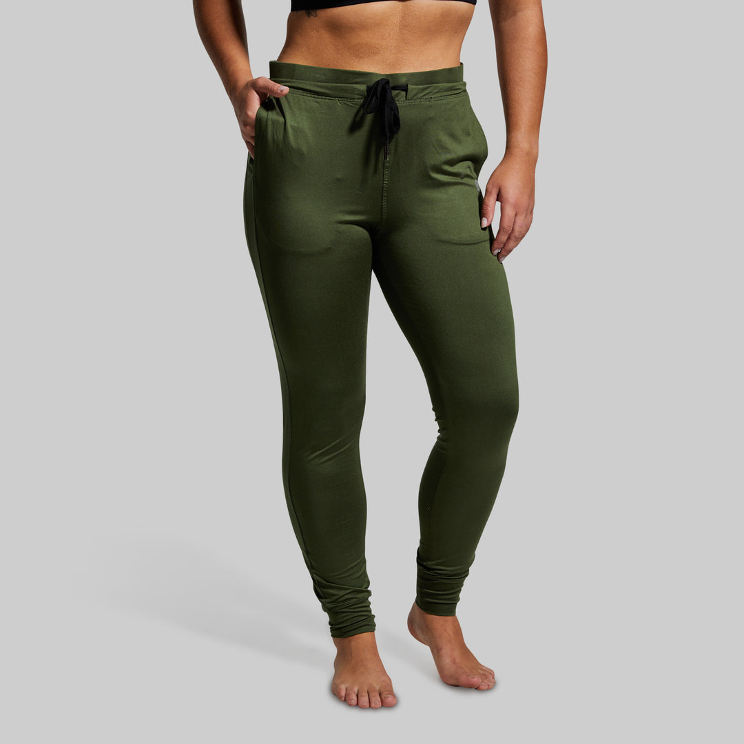 Green jogger pants womens on sale