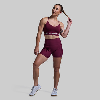 Level Up Sports Bra (Garnet)