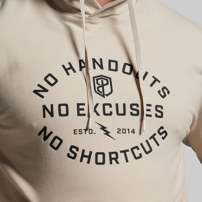 No Excuses Men's Unmatched Hoodie (Pumice)