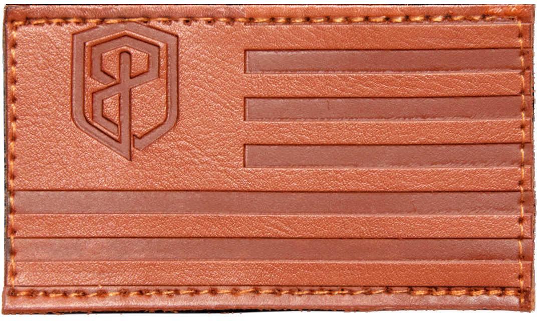 Born Primitive Velcro Flag Patch (Leather-USA)