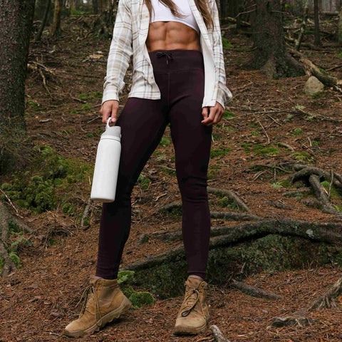 Fleece Lined Legging (Chocolate Plum)
