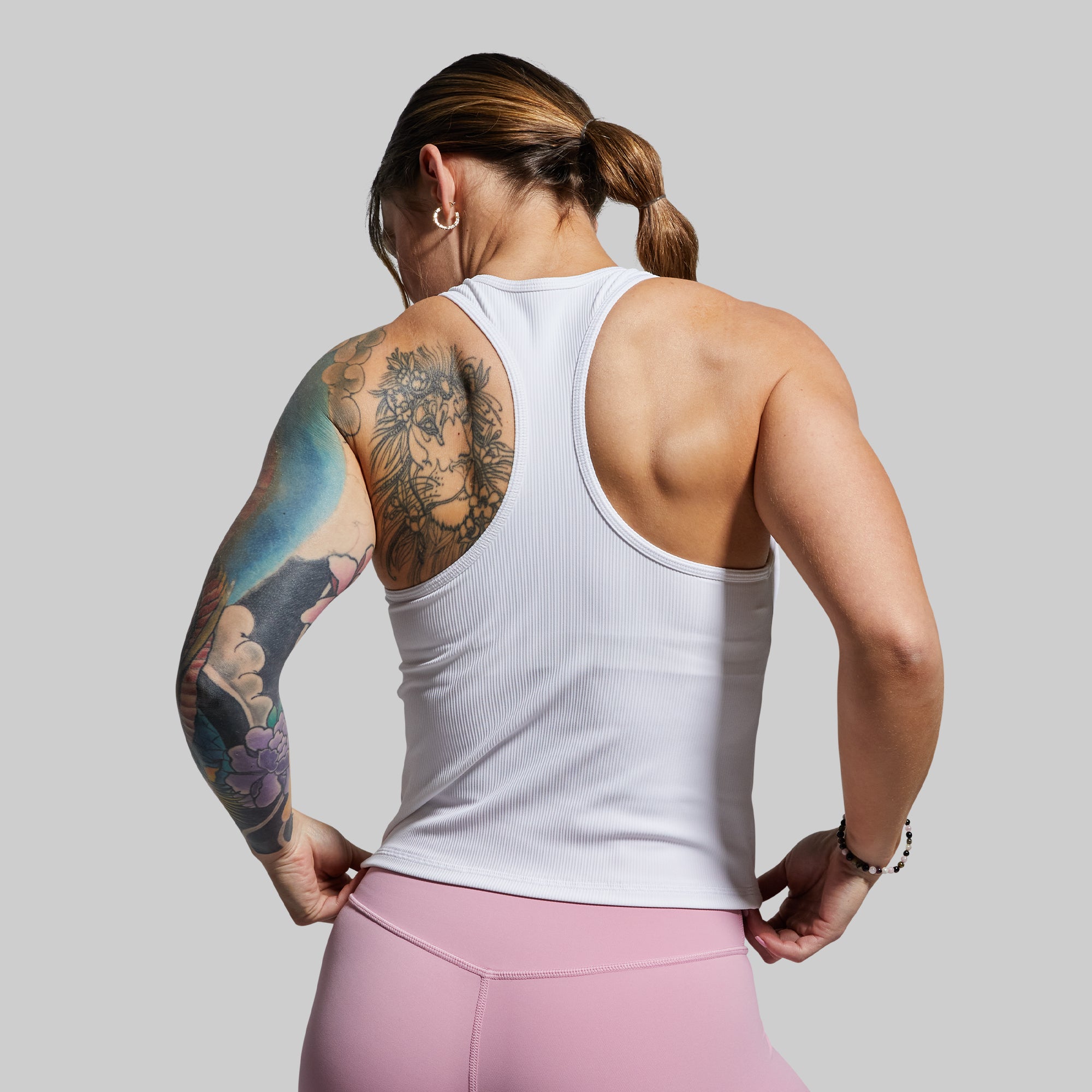 Perfect Ribbed Tank (White) – Born Primitive