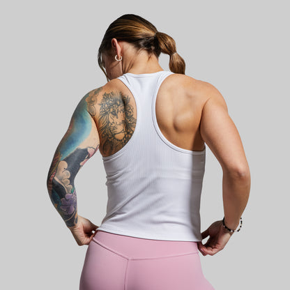 Perfect Ribbed Tank (White)