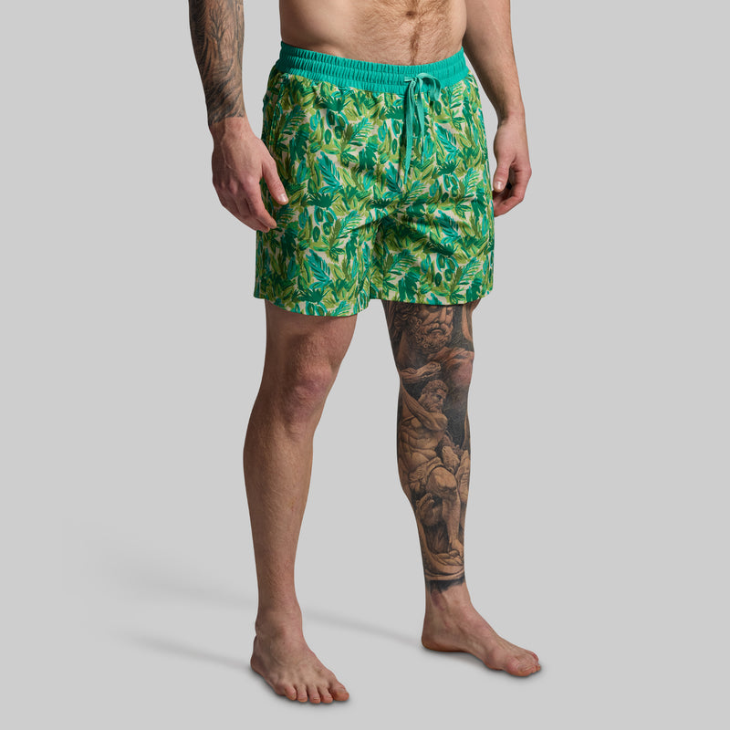 Deep Dive Swim Short (Under the Palms)