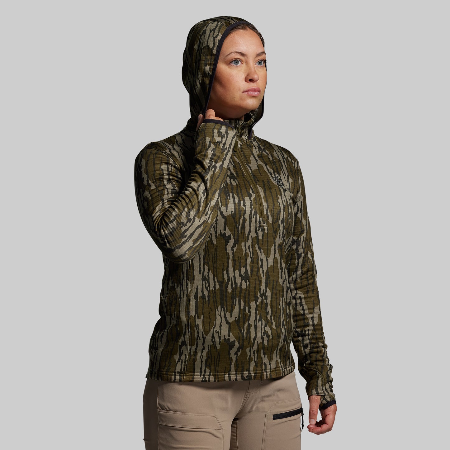 Women's Quiver Half Zip Hoodie 2.0 (Mossy Oak® Original Bottomland®)