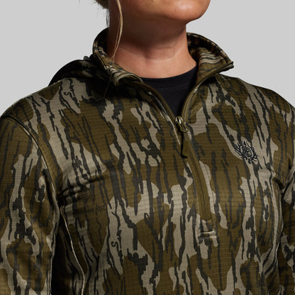 Women's Quiver Half Zip Hoodie 2.0 (Mossy Oak® Original Bottomland®)