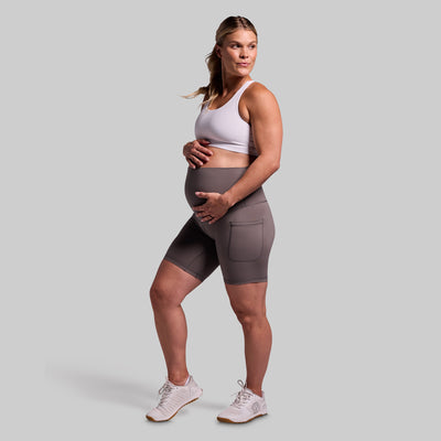 Maternity Biker Short (Grey)