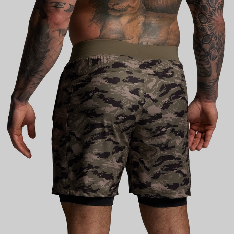 Versatile Short w/ Compression 7" (Mountain Camo)