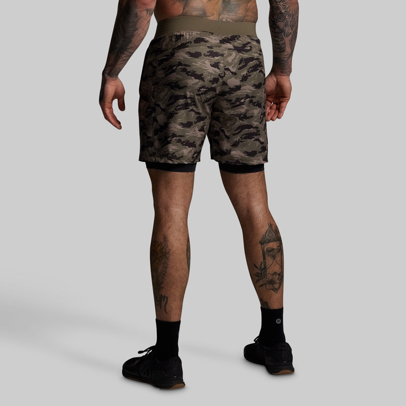 Versatile Short w/ Compression 7" (Mountain Camo)