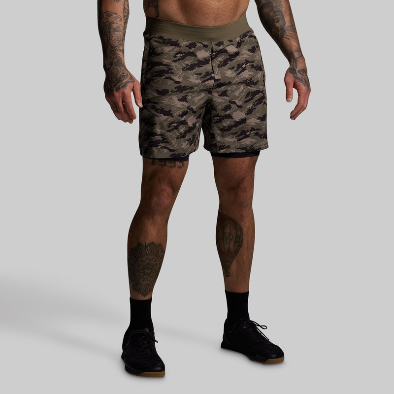 Versatile Short w/ Compression 7" (Mountain Camo)