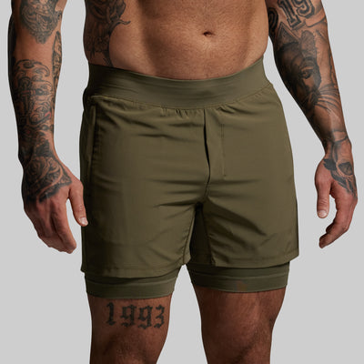Versatile Short w/ Compression 5" (OD Green)
