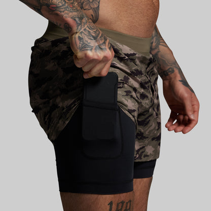 Versatile Short w/ Compression 5" (Mountain Camo)