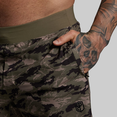Versatile Short w/ Compression 5" (Mountain Camo)