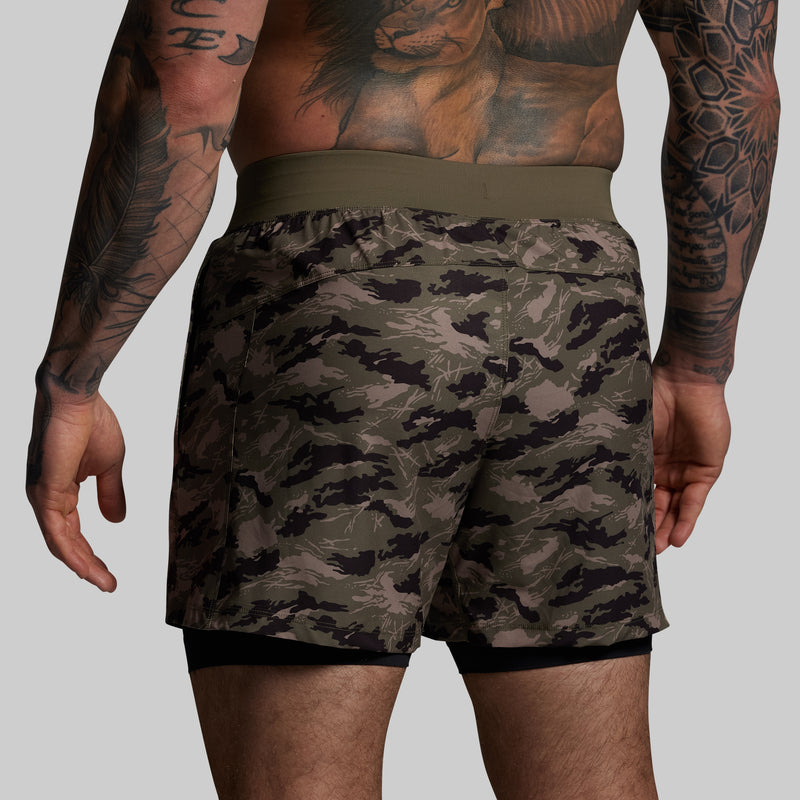 Versatile Short w/ Compression 5" (Mountain Camo)