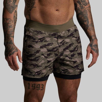Versatile Short w/ Compression 5" (Mountain Camo)