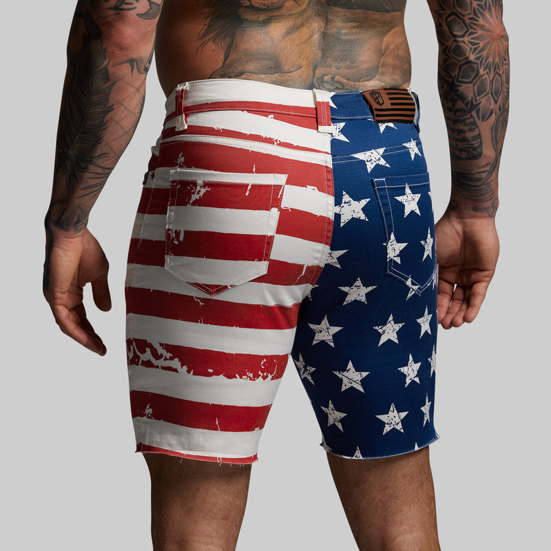 FLEX Stretchy Jort 7" (American Flag)