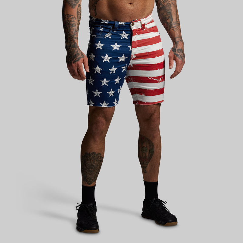 FLEX Stretchy Jort 7" (American Flag)