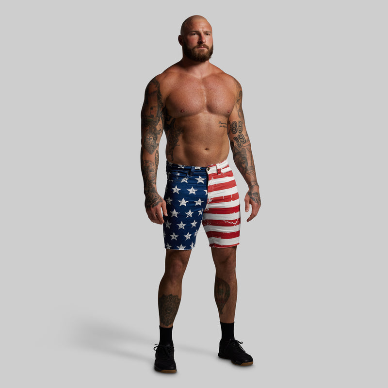 FLEX Stretchy Jort 7" (American Flag)