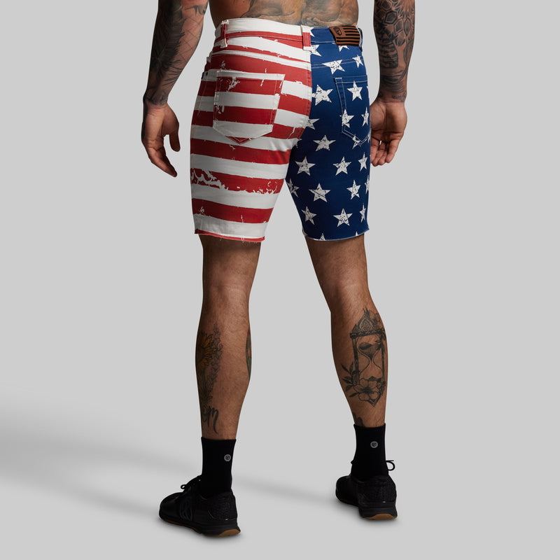 FLEX Stretchy Jort 7" (American Flag)