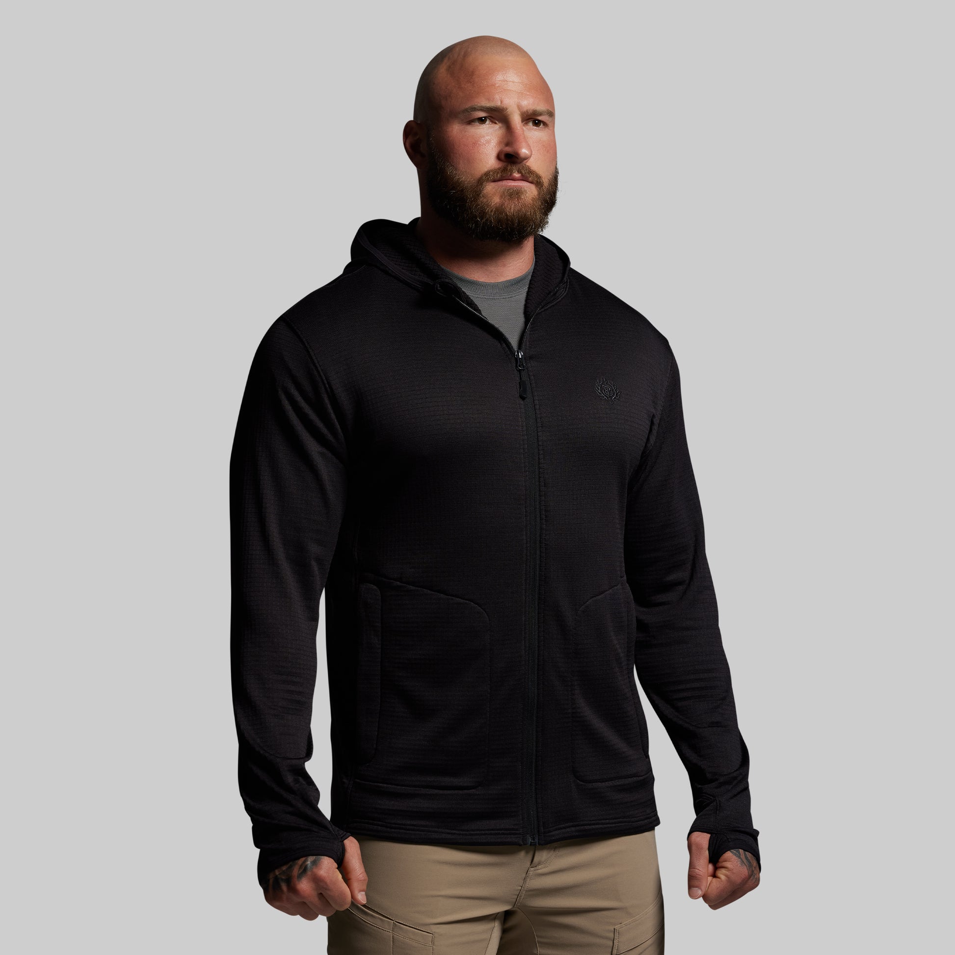 Quiver Full Zip Hoodie (Black) – Born Primitive