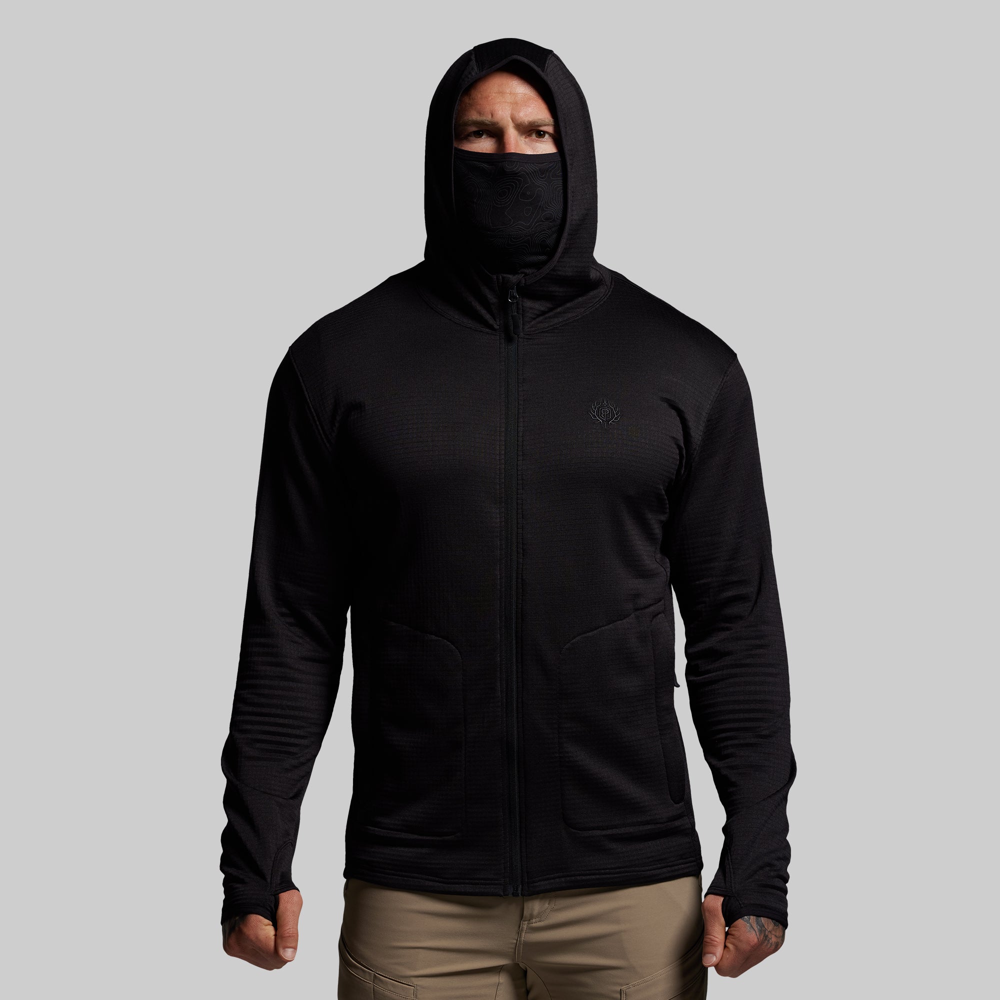 Quiver Full Zip Hoodie 2.0 (Black) – Born Primitive