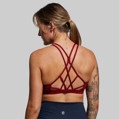 Warrior Sports Bra (Brand Strength-Wine)